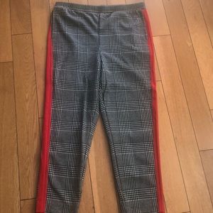 Plaid side line dress pants